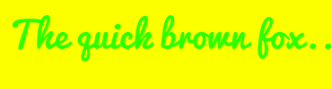 Image with Font Color 28FF00 and Background Color FCFF00